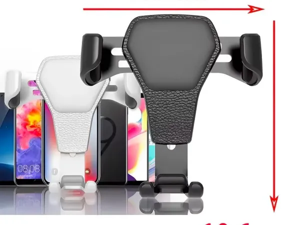 Car Phone Holder Black ABS Gravity Secure