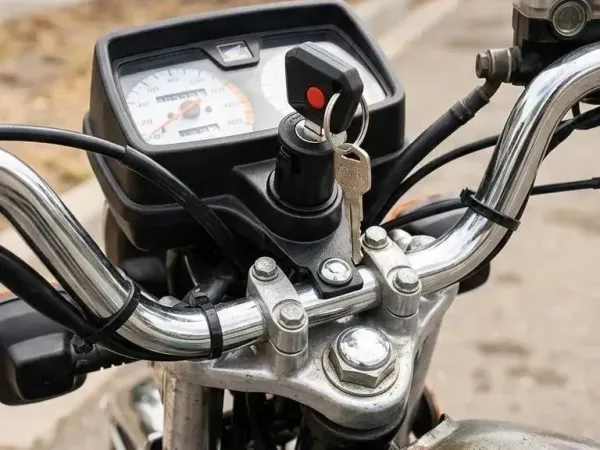 Motorcycle Fuel Tank Lock Set with Key & Helmet Lock