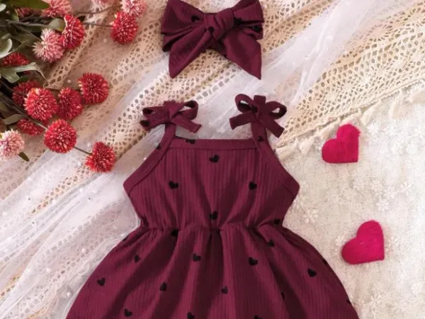 *Product Name*: Baby Cherry Dress with Headband & Bow Shoes
