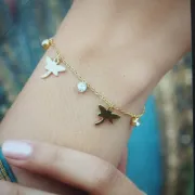 Simple golden color bracelet for girls.