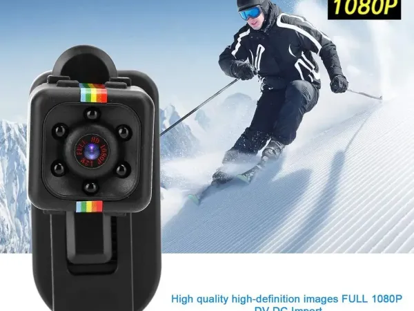 Rechargeable Black Camera 3cm Clear Vision Portable Tech Gadget